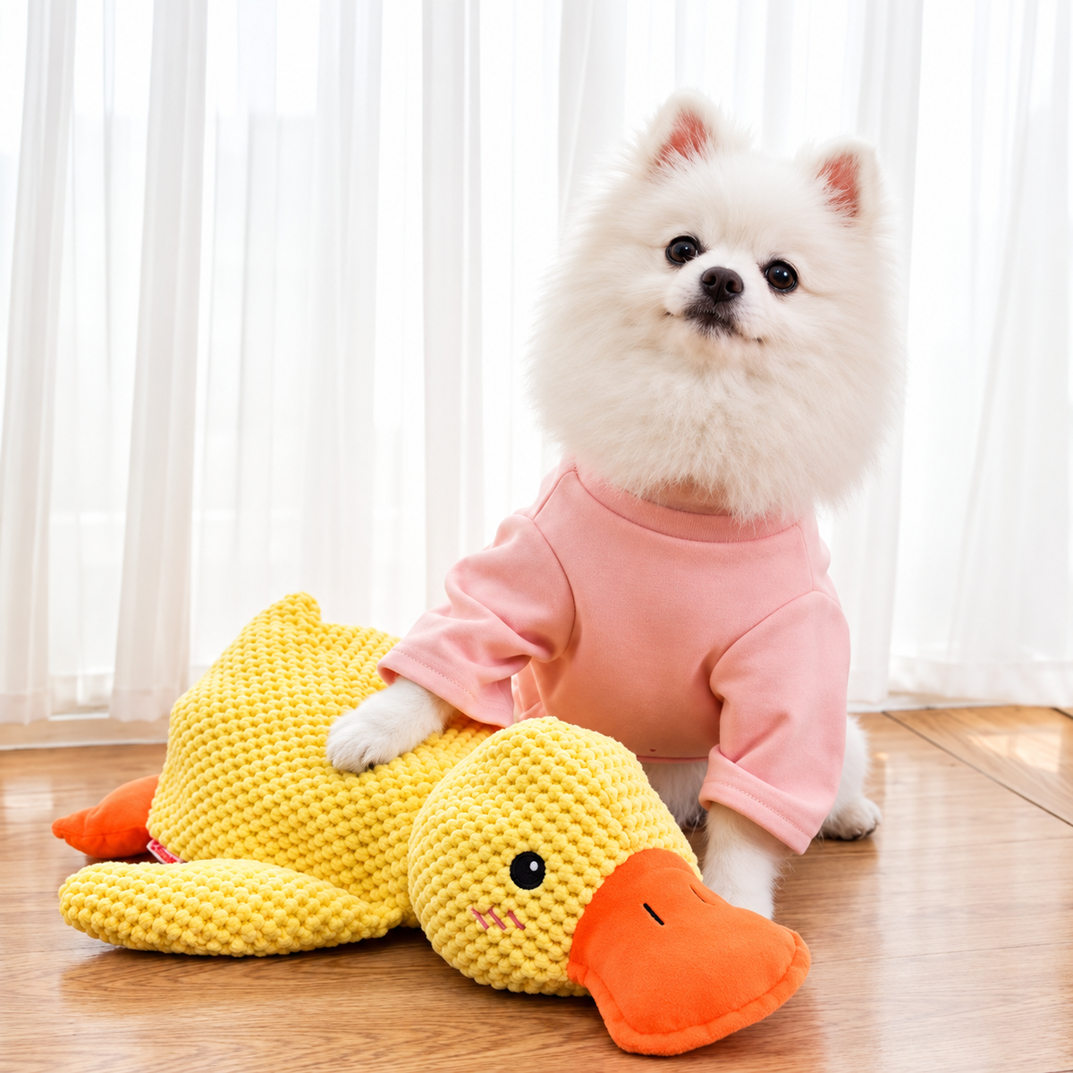 Kuschel-Ente Quietschspielzeug für Hund