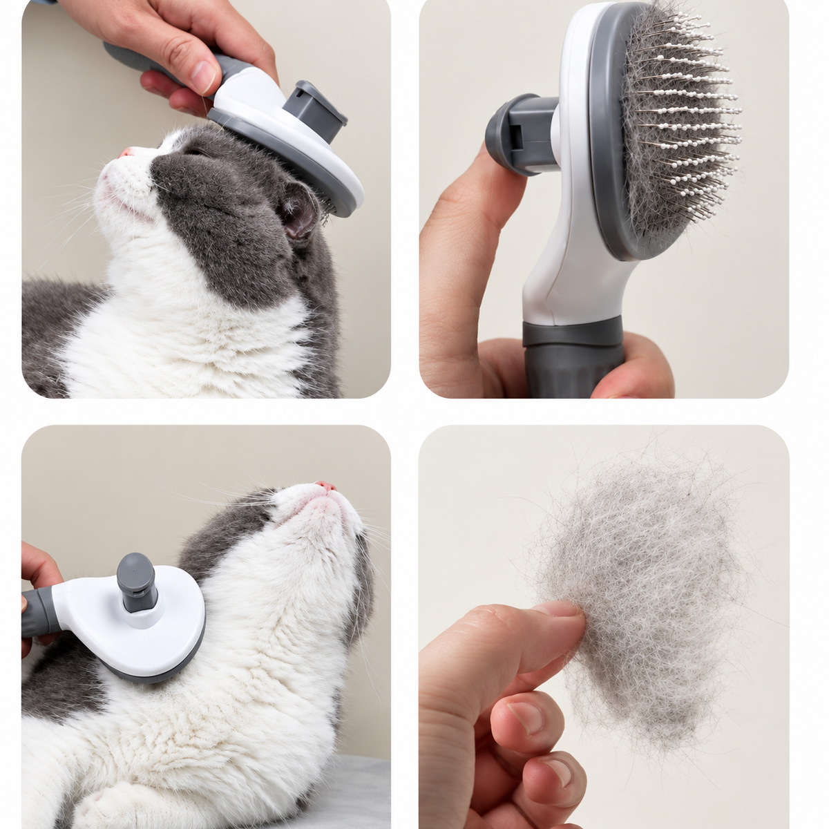 Selbstreinigende Fellbürste für Hunde & Katzen