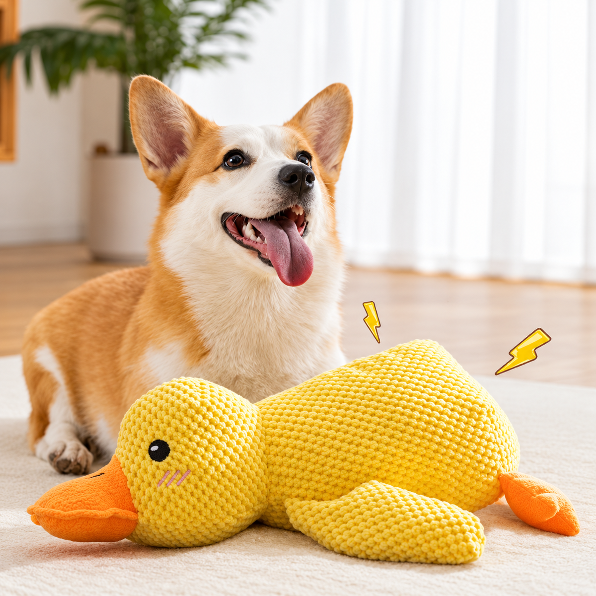 Kuschel-Ente Quietschspielzeug für Hund